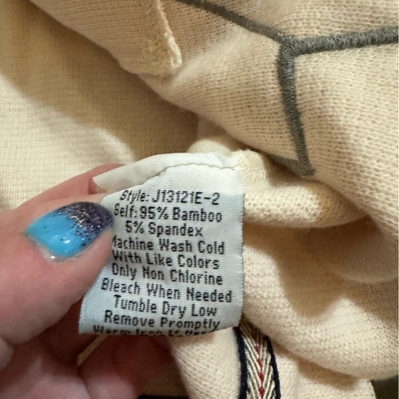 NWT Johnny Was Biya Glinda Cream Appliqué Quilt Mock Collar Duster Jacket S - Picture 10 of 17